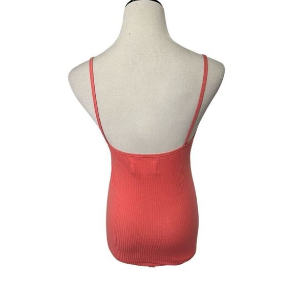 Abercrombie & Fitch Coral Ribbed Tank Top Sz M - Picture 2 of 4